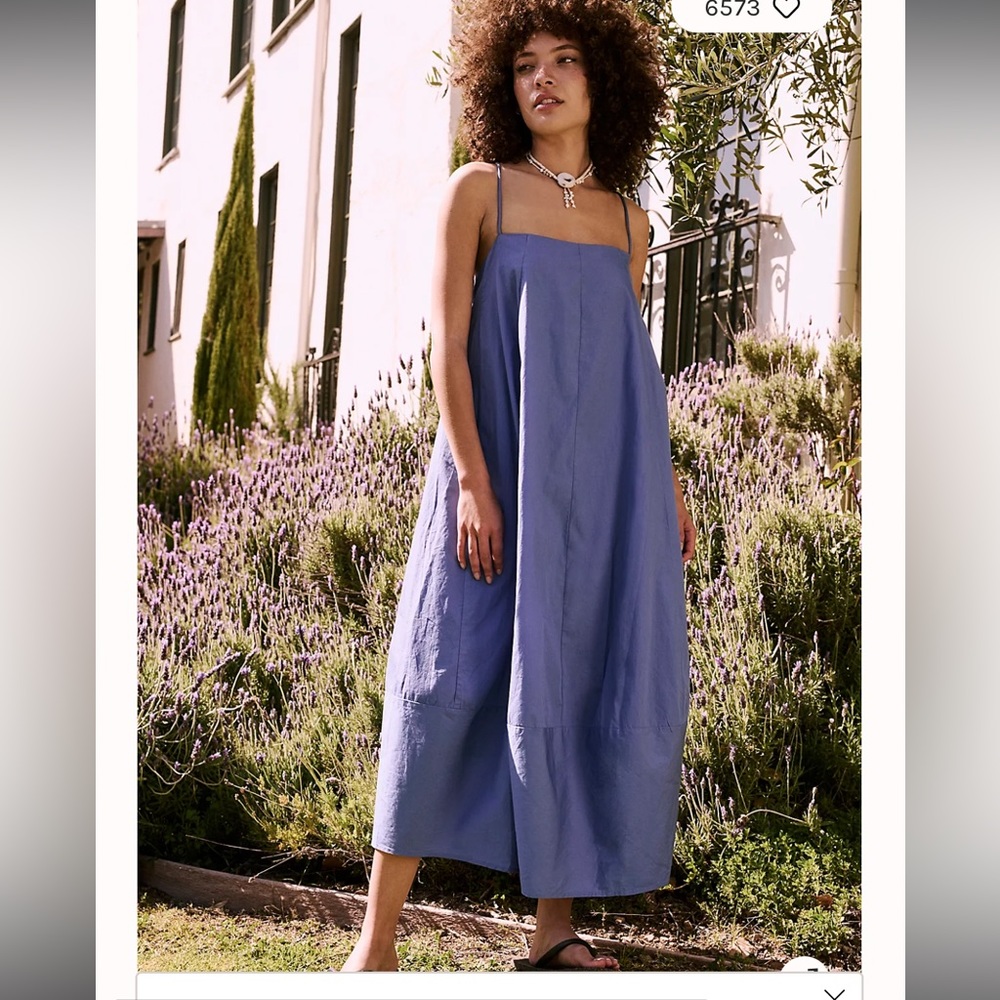 NWOT Free People Struttin Midi Dress in Blue Fizz (SMALL)